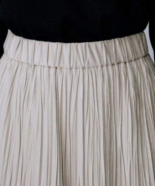 UNTITLED / アンタイトル ロング・マキシ丈スカート | 【シワ知らず/ウエストゴム】スエード風プリーツスカート | 詳細27