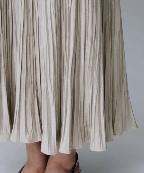 UNTITLED / アンタイトル ロング・マキシ丈スカート | 【シワ知らず/ウエストゴム】スエード風プリーツスカート | 詳細28