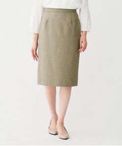 UNTITLED / アンタイトル ミニ・ひざ丈スカート | 【通勤スーツ/オフィス】ドライメランジ タイトスカート