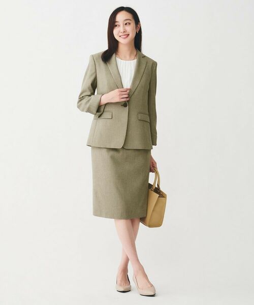 UNTITLED / アンタイトル ミニ・ひざ丈スカート | 【通勤スーツ/オフィス】ドライメランジ タイトスカート | 詳細10