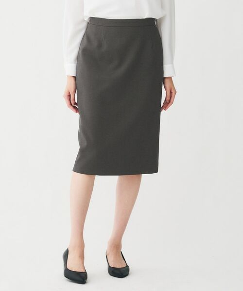 UNTITLED / アンタイトル ミニ・ひざ丈スカート | 【通勤スーツ/オフィス】ドライメランジ タイトスカート | 詳細2