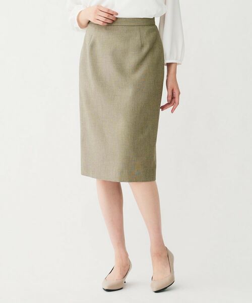 UNTITLED / アンタイトル ミニ・ひざ丈スカート | 【通勤スーツ/オフィス】ドライメランジ タイトスカート | 詳細7