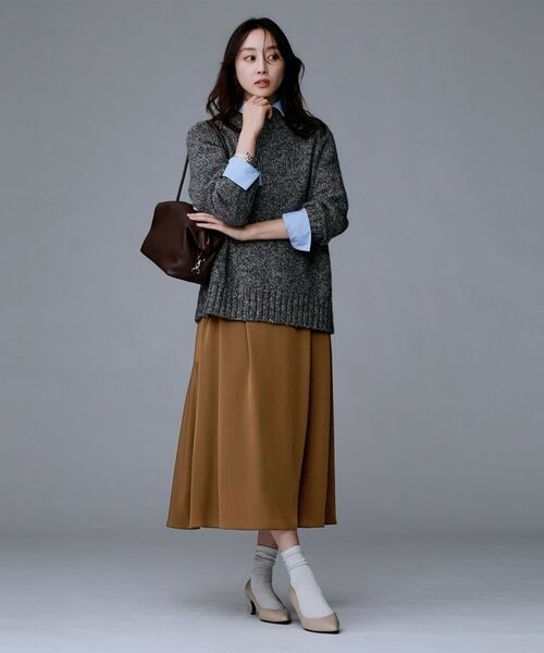 UNTITLED / アンタイトル ロング・マキシ丈スカート | 【セットアップ可/後ろウエストゴム】リラクパウダースカート | 詳細10