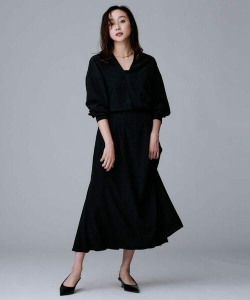 UNTITLED / アンタイトル ロング・マキシ丈スカート | 【セットアップ可/後ろウエストゴム】リラクパウダースカート | 詳細4