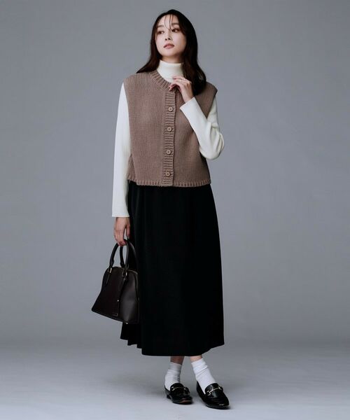 UNTITLED / アンタイトル ロング・マキシ丈スカート | 【セットアップ可/後ろウエストゴム】リラクパウダースカート | 詳細5