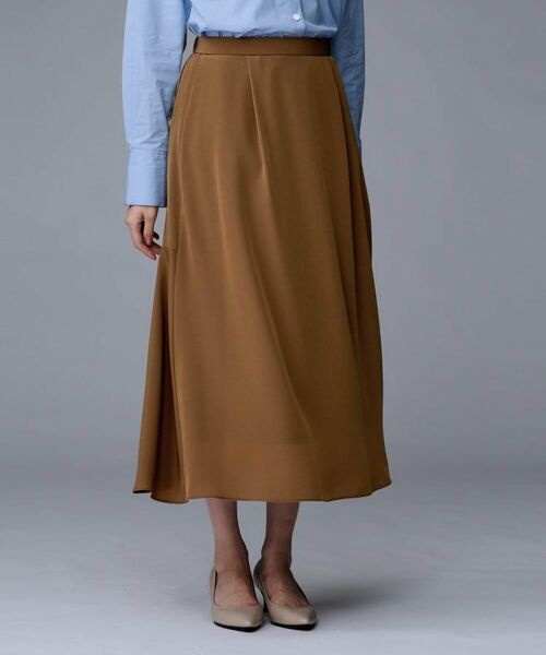 UNTITLED / アンタイトル ロング・マキシ丈スカート | 【セットアップ可/後ろウエストゴム】リラクパウダースカート | 詳細7