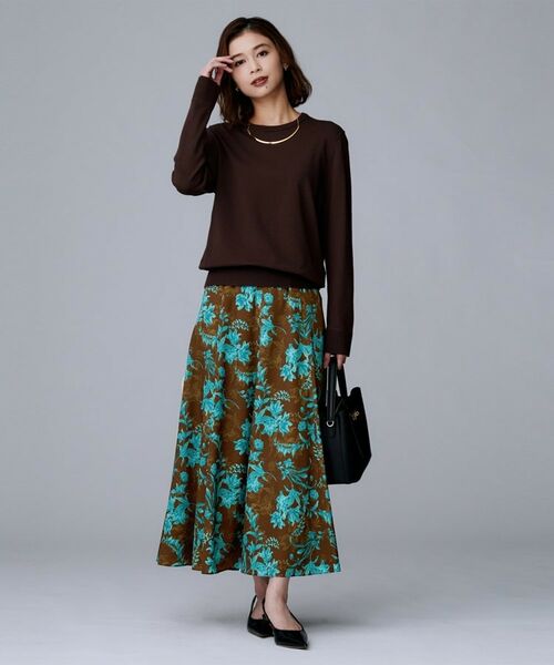 UNTITLED / アンタイトル ロング・マキシ丈スカート | 【ウエストゴム/ロング/花柄】オーナメントフラワー スカート | 詳細8