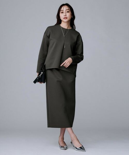 UNTITLED / アンタイトル ロング・マキシ丈スカート | 【ウエストゴム/タイト/スポーティー】ダンボールジャージスカート | 詳細10