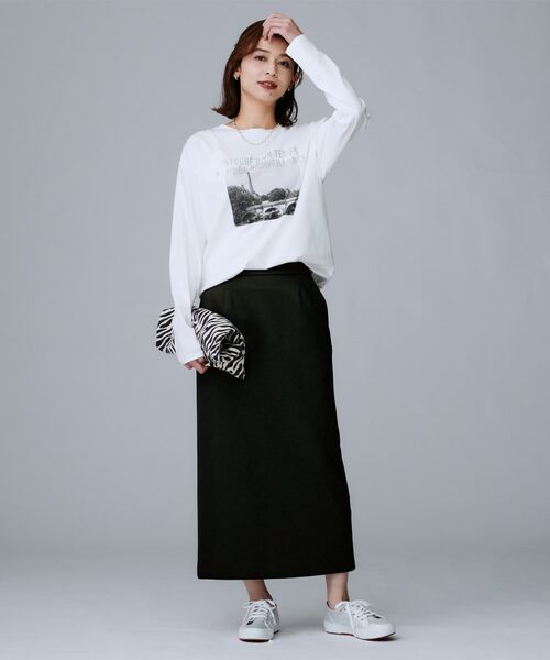 UNTITLED / アンタイトル ロング・マキシ丈スカート | 【ウエストゴム/タイト/スポーティー】ダンボールジャージスカート | 詳細14