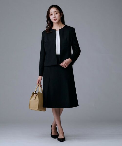 UNTITLED / アンタイトル ミニ・ひざ丈スカート | 【洗えるスーツ/ストレッチ】ウール混ジャージ マーメイドスカート | 詳細4