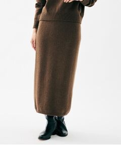 UNTITLED / アンタイトル ロング・マキシ丈スカート | 【セットアップ可能/ウエスト総ゴム】ラメニットナロースカート