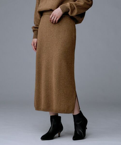 UNTITLED / アンタイトル ロング・マキシ丈スカート | 【セットアップ可能/ウエスト総ゴム】ラメニットナロースカート | 詳細11