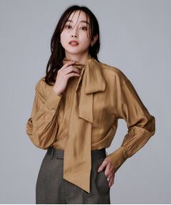 UNTITLED / アンタイトル シャツ・ブラウス | 【ボウタイリボン/バンドカラー/レイヤード】2WAYシアーブラウス