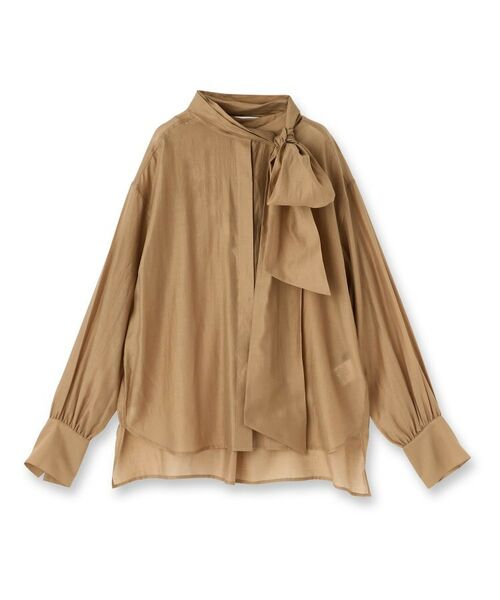 UNTITLED / アンタイトル シャツ・ブラウス | 【ボウタイリボン/バンドカラー/レイヤード】2WAYシアーブラウス | 詳細1