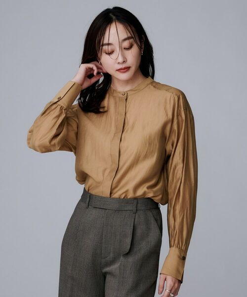 UNTITLED / アンタイトル シャツ・ブラウス | 【ボウタイリボン/バンドカラー/レイヤード】2WAYシアーブラウス | 詳細10