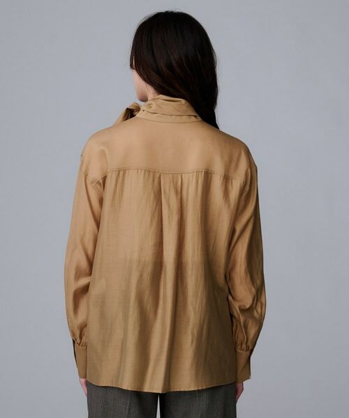 UNTITLED / アンタイトル シャツ・ブラウス | 【ボウタイリボン/バンドカラー/レイヤード】2WAYシアーブラウス | 詳細16