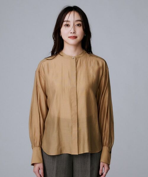 UNTITLED / アンタイトル シャツ・ブラウス | 【ボウタイリボン/バンドカラー/レイヤード】2WAYシアーブラウス | 詳細17