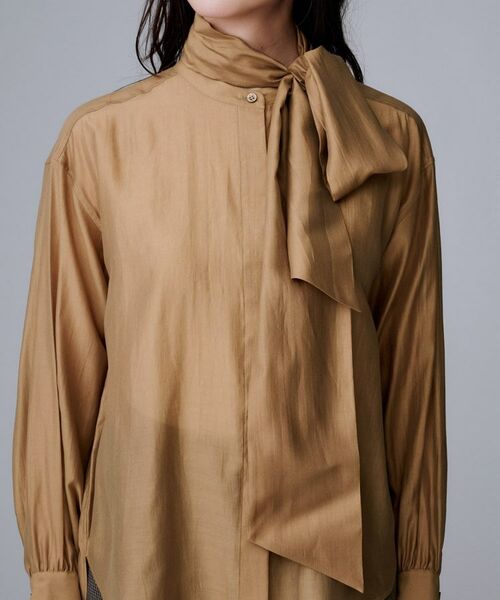 UNTITLED / アンタイトル シャツ・ブラウス | 【ボウタイリボン/バンドカラー/レイヤード】2WAYシアーブラウス | 詳細18