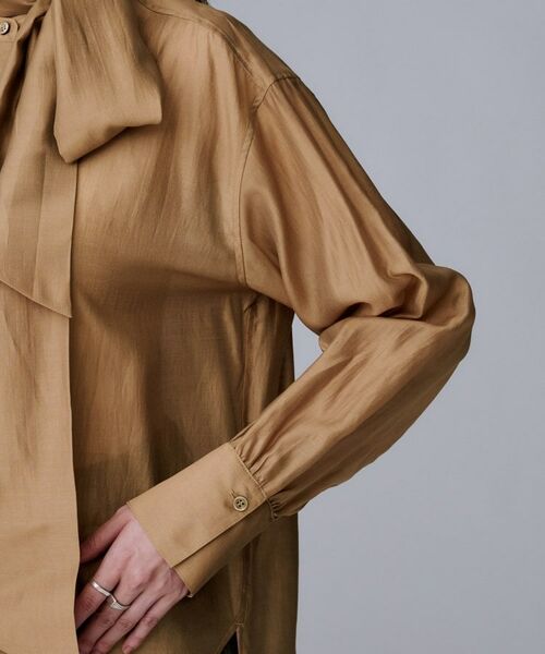 UNTITLED / アンタイトル シャツ・ブラウス | 【ボウタイリボン/バンドカラー/レイヤード】2WAYシアーブラウス | 詳細20