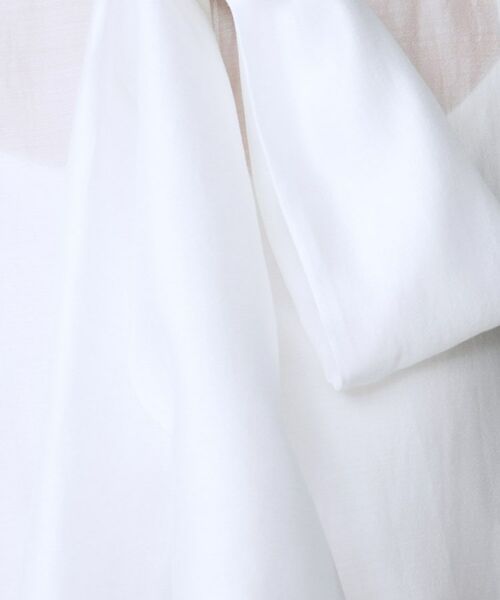 UNTITLED / アンタイトル シャツ・ブラウス | 【ボウタイリボン/バンドカラー/レイヤード】2WAYシアーブラウス | 詳細7