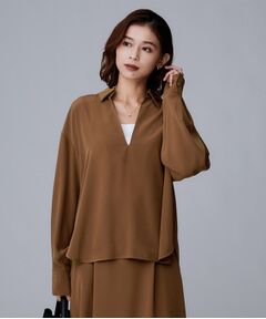 UNTITLED / アンタイトル シャツ・ブラウス | 【セットアップ可/スキッパー/ゆったり】リラクパウダーシャツ