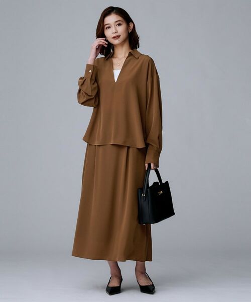 UNTITLED / アンタイトル シャツ・ブラウス | 【セットアップ可/スキッパー/ゆったり】リラクパウダーシャツ | 詳細10