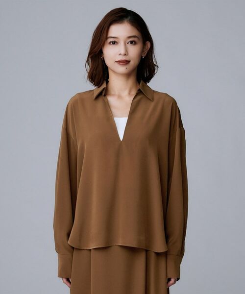 UNTITLED / アンタイトル シャツ・ブラウス | 【セットアップ可/スキッパー/ゆったり】リラクパウダーシャツ | 詳細12