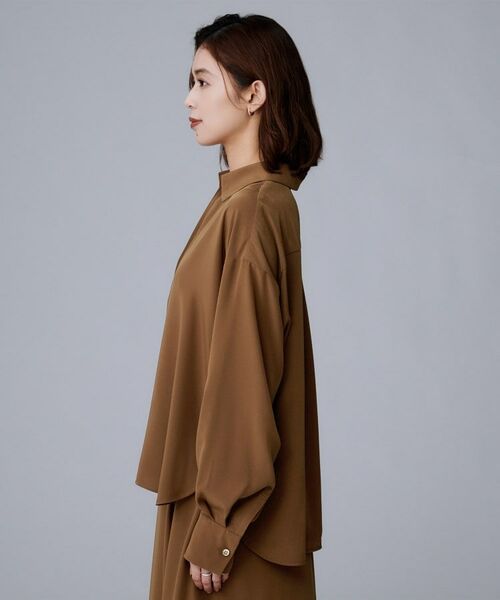 UNTITLED / アンタイトル シャツ・ブラウス | 【セットアップ可/スキッパー/ゆったり】リラクパウダーシャツ | 詳細13