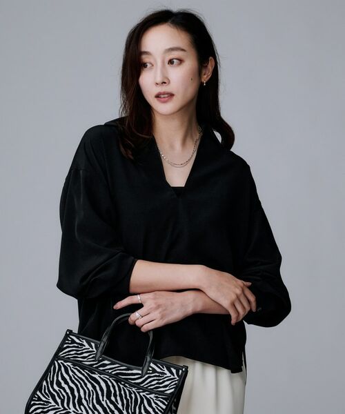 UNTITLED / アンタイトル シャツ・ブラウス | 【セットアップ可/スキッパー/ゆったり】リラクパウダーシャツ | 詳細2