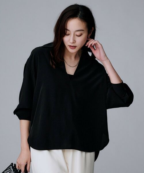 UNTITLED / アンタイトル シャツ・ブラウス | 【セットアップ可/スキッパー/ゆったり】リラクパウダーシャツ | 詳細3