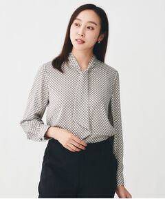 UNTITLED / アンタイトル シャツ・ブラウス | 【ボウタイ/通勤スーツ/オフィス】スクエアプリントブラウス