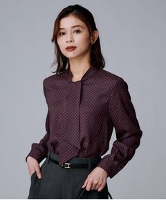 UNTITLED / アンタイトル シャツ・ブラウス | 【ボウタイ/通勤スーツ/オフィス】スクエアプリントブラウス