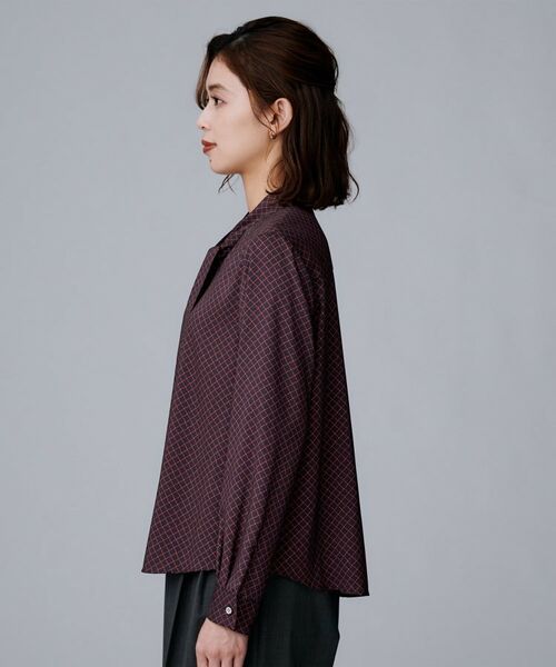 UNTITLED / アンタイトル シャツ・ブラウス | 【ボウタイ/通勤スーツ/オフィス】スクエアプリントブラウス | 詳細11