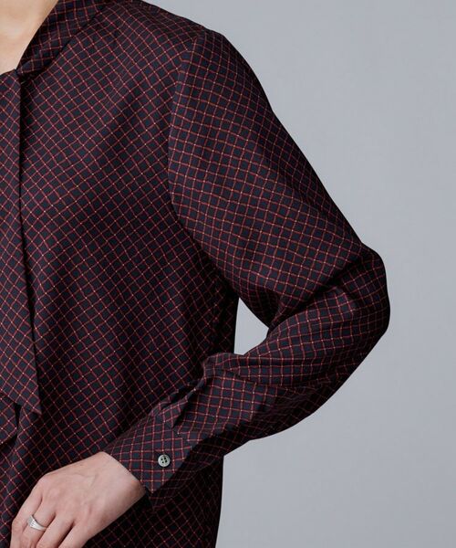 UNTITLED / アンタイトル シャツ・ブラウス | 【ボウタイ/通勤スーツ/オフィス】スクエアプリントブラウス | 詳細14