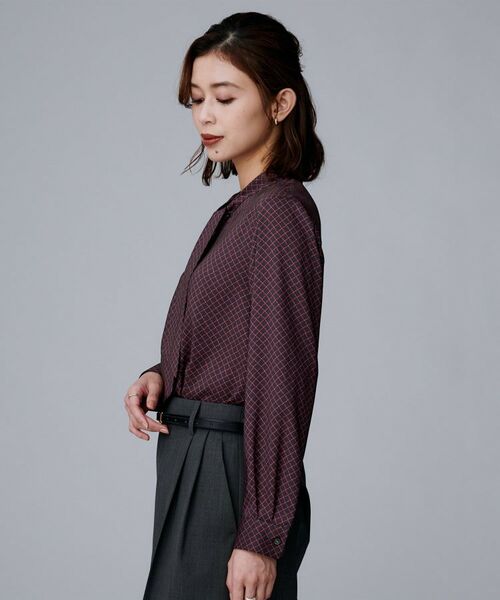 UNTITLED / アンタイトル シャツ・ブラウス | 【ボウタイ/通勤スーツ/オフィス】スクエアプリントブラウス | 詳細7