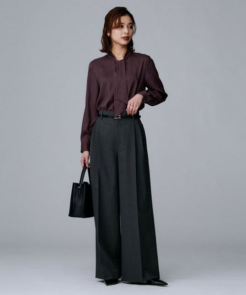 UNTITLED / アンタイトル シャツ・ブラウス | 【ボウタイ/通勤スーツ/オフィス】スクエアプリントブラウス | 詳細8