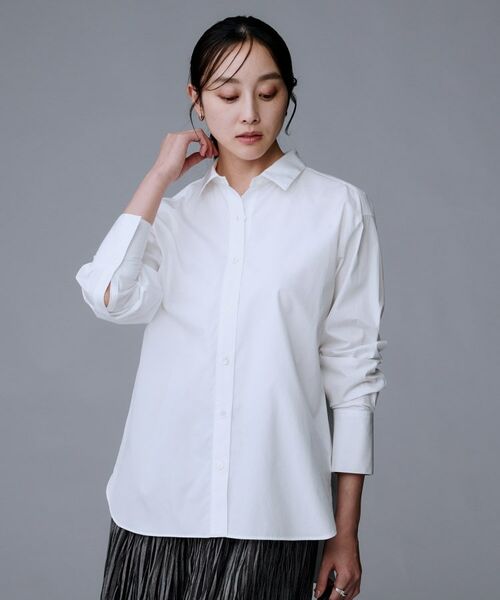 UNTITLED / アンタイトル シャツ・ブラウス | 【洗える/コットン100%】リッチベーシックシャツ(オフホワイト(003))