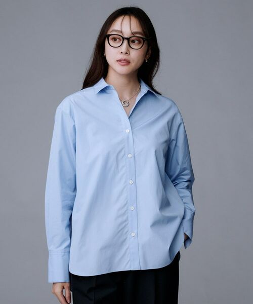 UNTITLED / アンタイトル シャツ・ブラウス | 【洗える/コットン100%】リッチベーシックシャツ(ブルー(091))