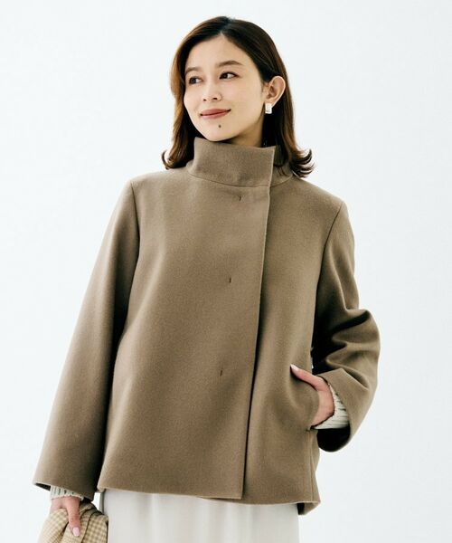 UNTITLED / アンタイトル その他アウター | 【着回しが効く/オンオフアウター】ウールショートコート(ブラウン(643))