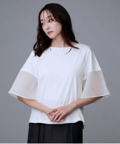 UNTITLED / アンタイトル カットソー | 【一枚で着映える/五分袖】シアースリーブ プルオーバー