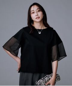 UNTITLED / アンタイトル カットソー | 【一枚で着映える/五分袖】シアースリーブ プルオーバー