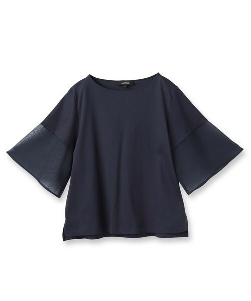 UNTITLED / アンタイトル カットソー | 【一枚で着映える/五分袖】シアースリーブ プルオーバー | 詳細1