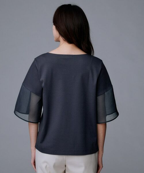 UNTITLED / アンタイトル カットソー | 【一枚で着映える/五分袖】シアースリーブ プルオーバー | 詳細16