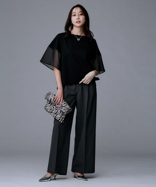 UNTITLED / アンタイトル カットソー | 【一枚で着映える/五分袖】シアースリーブ プルオーバー | 詳細8