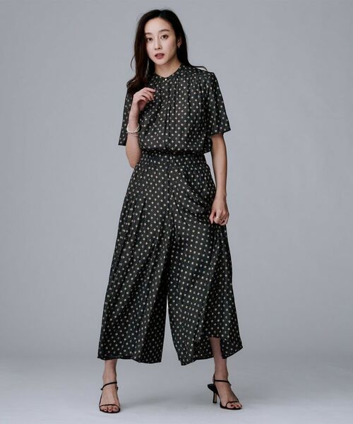 UNTITLED / アンタイトル ショート・ハーフ・半端丈パンツ | 【セットアップ可/ウエストゴム/リラクシー】スクエアジオメ柄スカーチョ | 詳細10