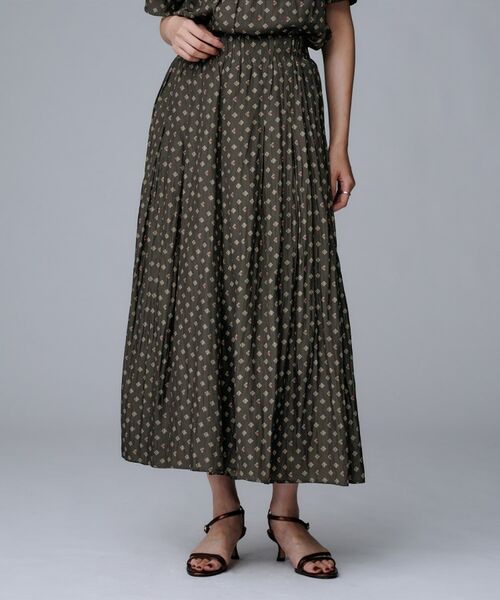 UNTITLED / アンタイトル ショート・ハーフ・半端丈パンツ | 【セットアップ可/ウエストゴム/リラクシー】スクエアジオメ柄スカーチョ | 詳細2