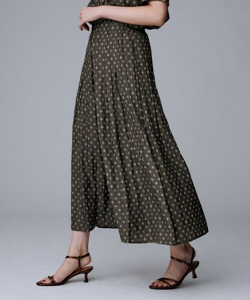 UNTITLED / アンタイトル ショート・ハーフ・半端丈パンツ | 【セットアップ可/ウエストゴム/リラクシー】スクエアジオメ柄スカーチョ | 詳細3