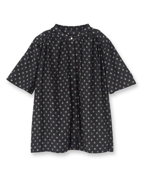 UNTITLED / アンタイトル シャツ・ブラウス | 【セットアップ可/リラクシー/通勤】スクエアジオメ柄ブラウス | 詳細1