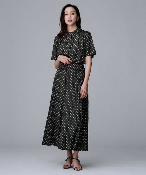 UNTITLED / アンタイトル シャツ・ブラウス | 【セットアップ可/リラクシー/通勤】スクエアジオメ柄ブラウス | 詳細13