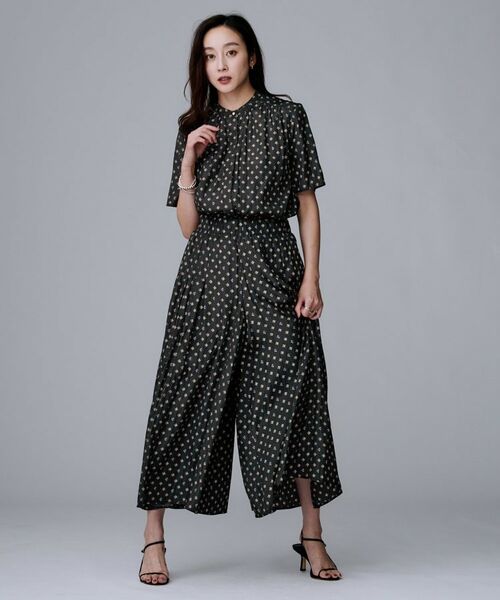 UNTITLED / アンタイトル シャツ・ブラウス | 【セットアップ可/リラクシー/通勤】スクエアジオメ柄ブラウス | 詳細14